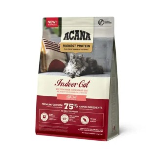 Acana Highest Protein Indoor сухой корм для взрослых кошек c высоким содержанием протеина, с курицей, лососем и форелью, 1,8 кг