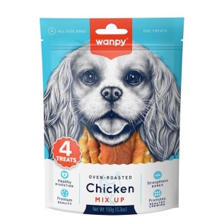 Wanpy Oven-Roasted Chicken Mix Up İtlər üçün toyuqlu çərəzlər assortisi, 150 q