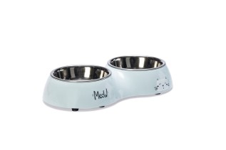 Beeztees Karlie Dinner Set Rana, двойная миска для еды, светло-голубая, 2х200 мл