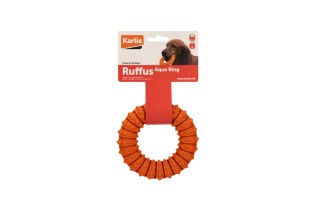 Beeztees Karlie Ruffus Aqua Ring, it üçün rezin halqa oyuncaq, narıncı, 12 sm