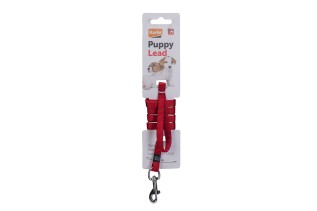 Beeztees Karlie Puppy Nylon Leash, нейлоновый поводок для щенков, 100x1 см, Красный