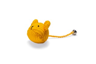 Beeztees Karlie Wool Mouse, pişiklər üçün toxunma siçanlar oyuncaqlar, sarı