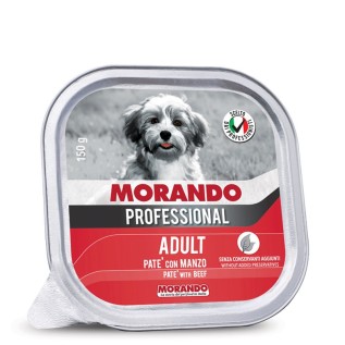 Morando Professional Adult Dog, yetkin itlər üçün nəm yem (paştet), mal əti ilə, 150 q