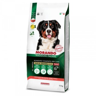 Morando Tradizioni Maxi Adult Dog Сухой корм для взрослых собак крупных пород, с говядиной, овсом и горохом, 12 кг