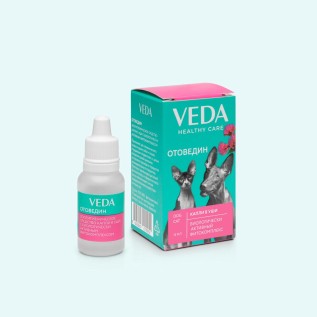 Veda Otovedin pişik və itlər üçün qulaq damcıları, 10 ml