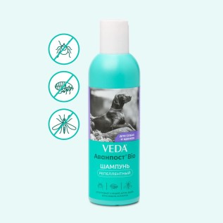Veda Аванпост Bio шампунь репеллентный (от блох и клещей) для собак, 200 мл