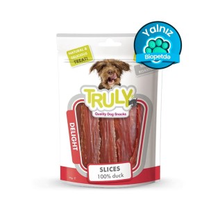 Truly Duck Slices (slow roasted) itlər üçün çərəz, ördək əti ilə, 90 q