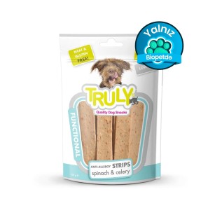 Truly Anti-Allergy Strips itlər üçün allergiyaya qarşı çərəz, ispanaq və kərəviz ilə , 100 q