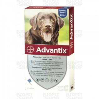 Bayer Advantix Birə və gənəyə qarşı damcı, itlər üçün (25-40 kq)