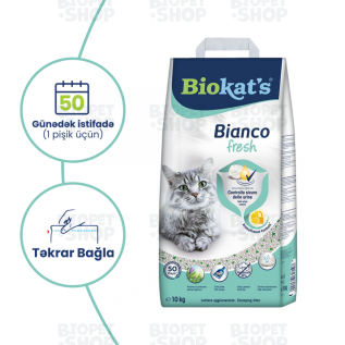 Biokat's Bianco Fresh Комкующийся наполнитель для кошачьего туалета, с ароматом весны, 10 Л