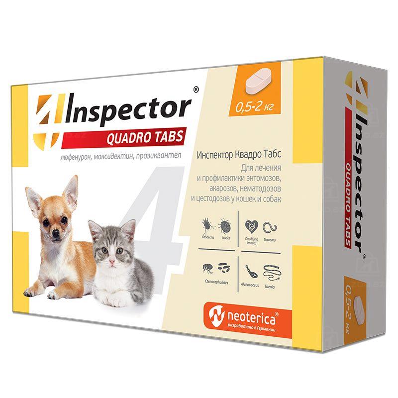 Inspector Quadro İt və pişik üçün xarici və daxili parazitlərə qarşı ...
